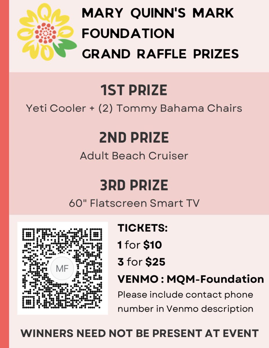 Please help support the Mary Quinn foundation. Daughter of former SCOA delegate Tom Quinn.