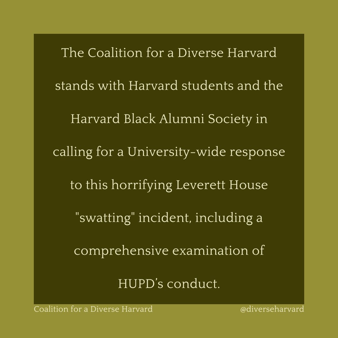 Responding to false 911 calls, 5 armed <a href="/Harvard/">Harvard University</a> Police Dept officers raided a dorm suite at 4 am, April 3, holding 4 Black seniors at gunpoint. Jarah Cotton ‘23 told <a href="/thecrimson/">The Harvard Crimson</a>  HUPD officers in riot gear banged on her door &amp; pointed assault rifles at her &amp; her roommates.🧵1/5