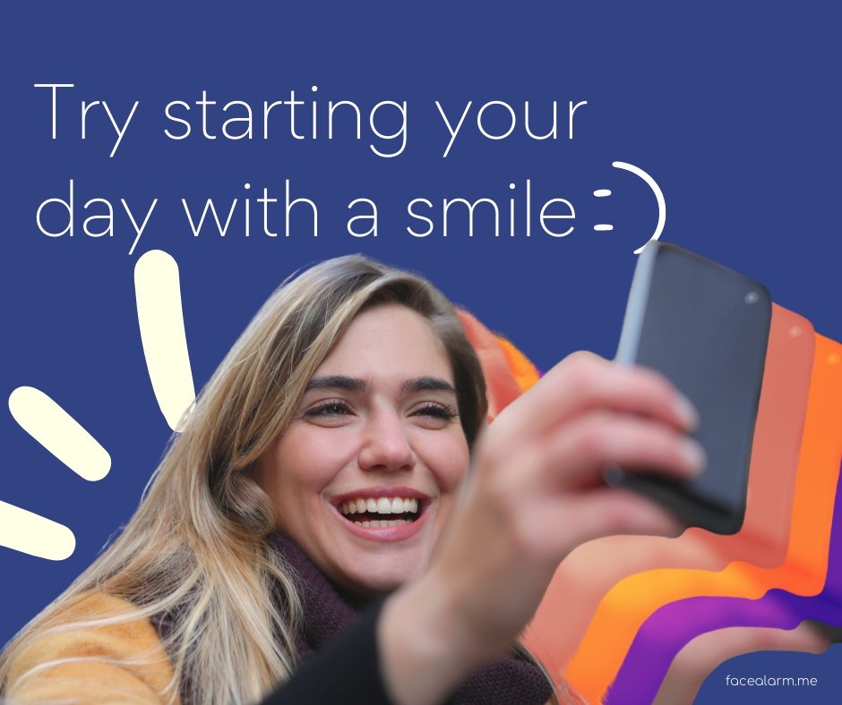 facealarm_app's tweet photo. Even if you don't feel like it, see how it will affect your mood. #startups #ms4startups #facealarm #ProductHunt https://t.co/nEmLXCuNwk