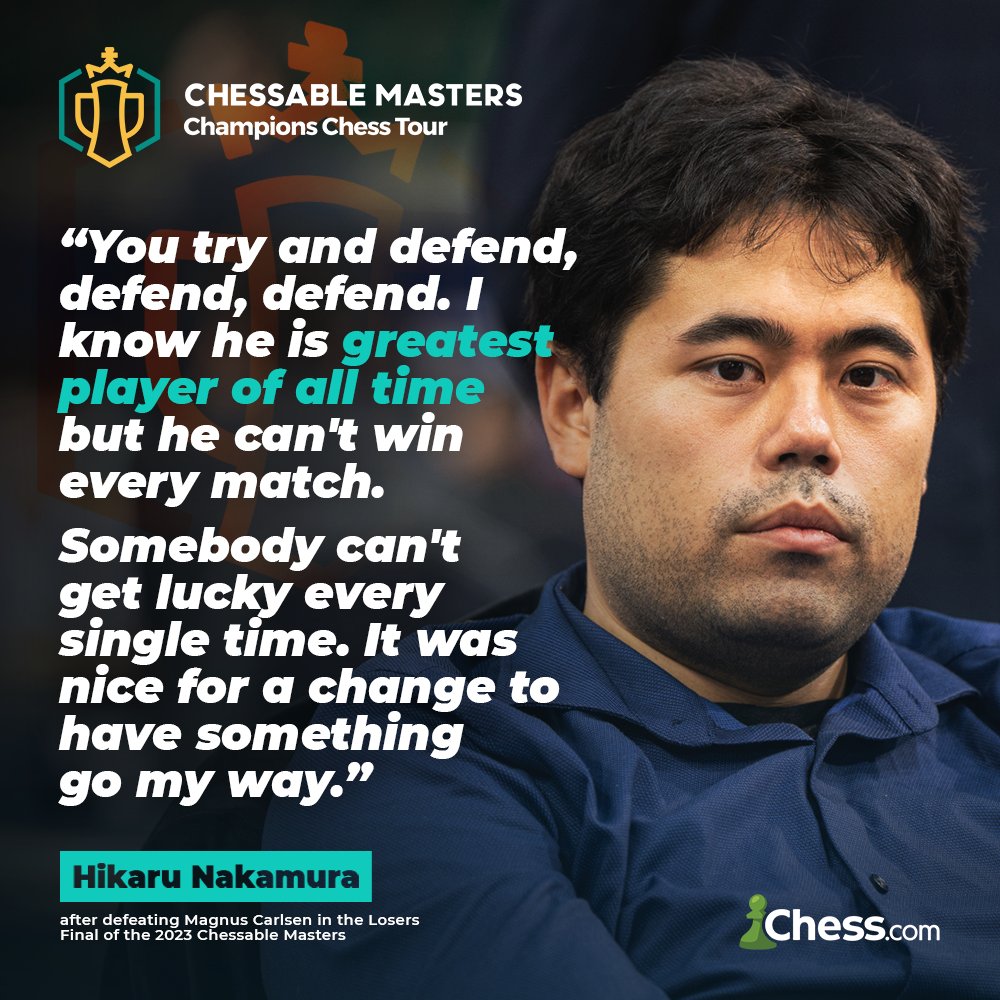 Nakamura completes comeback to win Chessable Masters