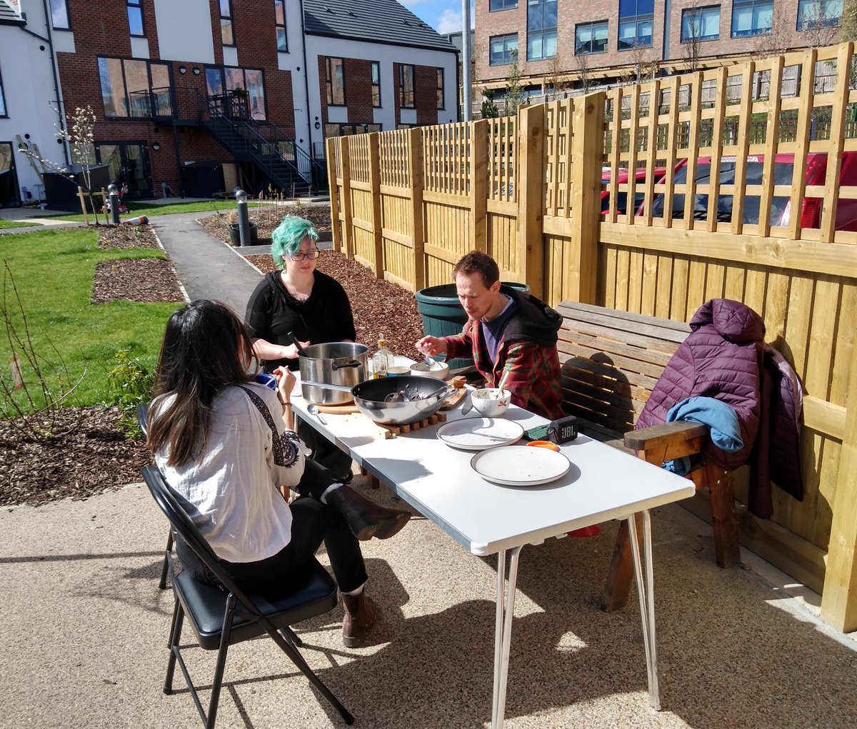 Soup in the sun at ChaCo 🍜🌞😋 #cohousing #communityledhousing #chapeltown #leeds