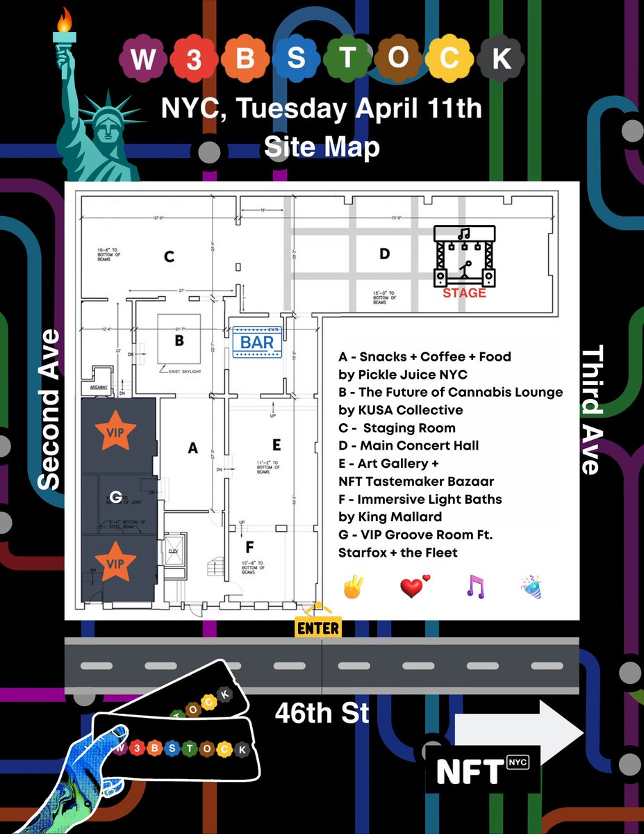 🎉 The W3BSTOCK NYC Schedule is Here!

🙌 Join us from 1PM - 11PM next Tues for 40+ musicians, 30+ art exhibitors and 5 sprawling rooms of web3 magic

🎟️ Tix ($35 Adv, $45 DoS): bit.ly/w3bstocknyctix
💎 Free Holder Tix: bit.ly/vipholder
ℹ️ Mint: w3bstock.io