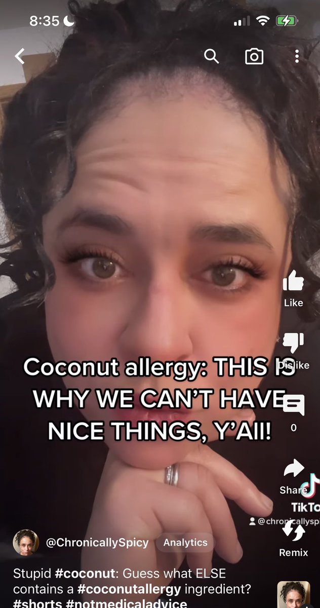 Stupid 🥥’s. Why we can’t have nice things. youtube.com/shorts/GRVYn13… #coconutallergy #latexfruitsyndrome