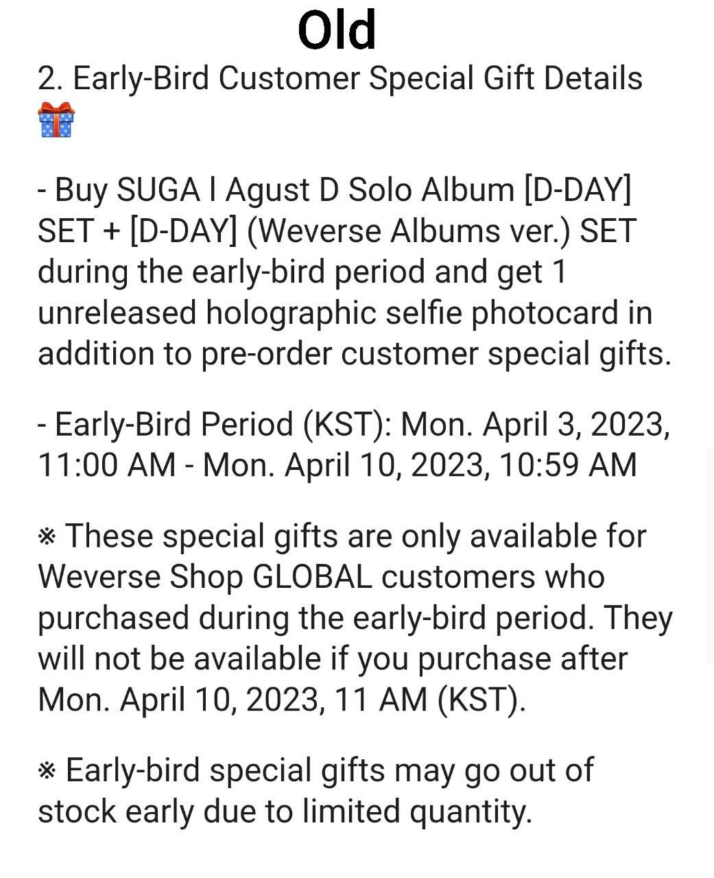  Agust D SUGA D-DAY Solo Album Weverse Albums ver