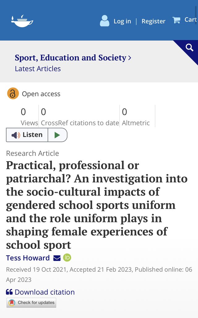 Tess Howard (@howard__tess) on Twitter photo Practical, Professional or Patriarchal? (Howard, 2023). Free to read thanks to <a href="/durham_uni/">Durham University</a> 🤝
tandfonline.com/doi/full/10.10… Practical, Professional or Patriarchal? (Howard, 2023). Free to read thanks to <a href="/durham_uni/">Durham University</a> 🤝
tandfonline.com/doi/full/10.10…
