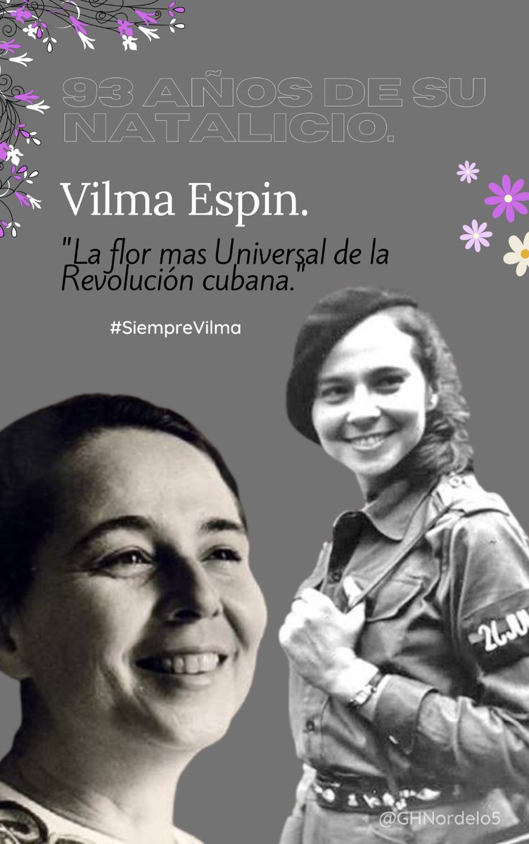¡Vilma!  Extraordinaria combinación de firmeza y sensibilidad. Labró un camino imprescindible con su valor y singular dulzura. #SiempreVilma #Cuba #CDRCuba #SomosDelBarrio