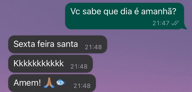 Meu namorado é mt desligado né. Hj a gente faz aniversário de namoro e eu perguntei ontem a noite se ele sabia que dia era hj, segue a resposta::: 
eu juro…….