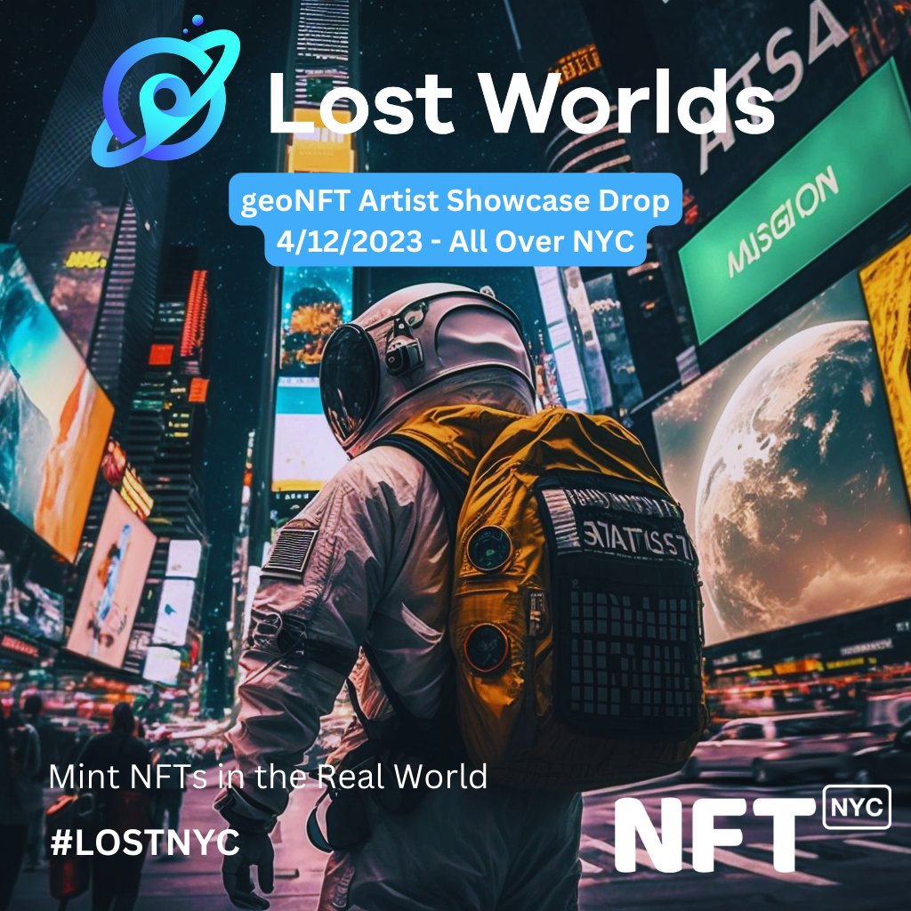 gm, we're getting $LOST in NYC. 

And we are bringing the best artist and projects in the space with us

Join us today at 3pm EST to chat #NFTNYC2023 artist showcase, scavenger hunts, alpha #NFT drops and more

Set reminder on twitter space here: x.com/i/spaces/1OyKA…