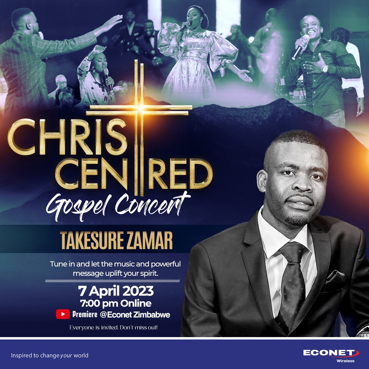 econetzimbabwe's tweet image. Get ready for an inspiring Christ Centred Gospel Concert with Takesure Zamar
Join us live on the Econet Youtube page for a celebration of faith, hope, and love.
Click link youtu.be/oouak4Teojg and set a reminder🥰

#GospelConcert #ChristCentred #LiveStream