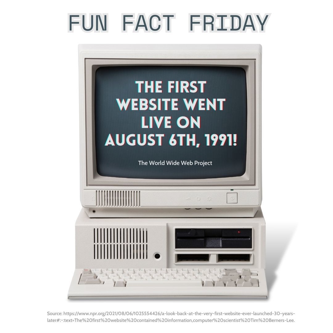 On August 6, 1991, the world changed forever with the launch of the very first website 🖥️🗓️

Created by computer scientist Tim Berners-Lee, this groundbreaking site laid the foundation for the internet as we know it today.

#FunFactFriday #FirstWebsite #InternetHistory