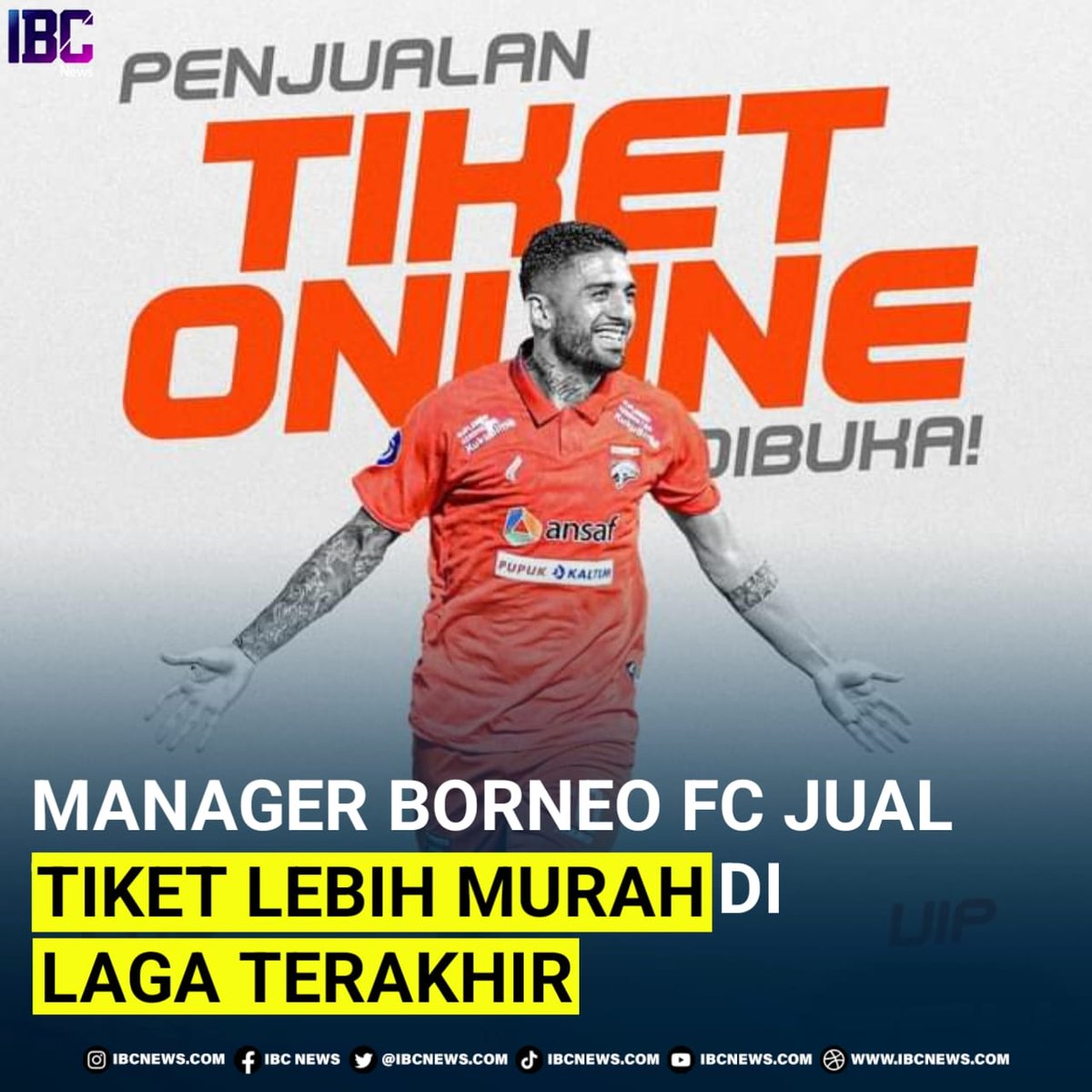 IbcnewsId's tweet photo. IBCNews.id- 
Menjelang laga Borneo FC vs Rans Nusantara Manager Borneo FC jual tiket lebih murah dari laga sebelumnya yang dilaksanakan di stadion Segiri Samarinda,Kalimantan Timur  pada Kamis (6/4/2023) malam.

Selengkapnya di: https://t.co/LVxb8ukiKx https://t.co/YoRbi8PQW4