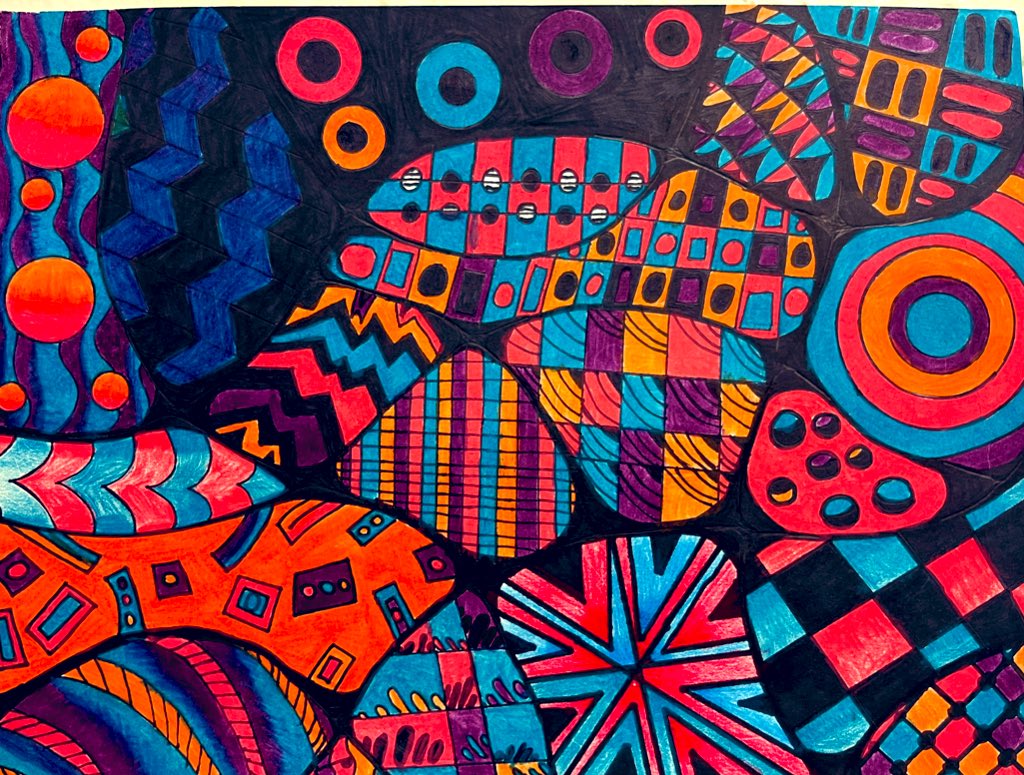 mspetersart's tweet photo. Zentangles and Neurographic art combined. #zentangles #neurographic #value #blending #layering https://t.co/eBKf1dnCKA