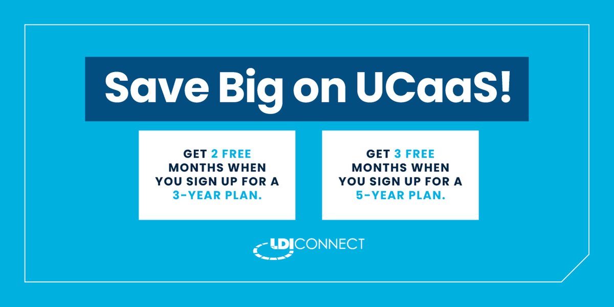 myLDI's tweet photo. Our exclusive UCaaS offer is still going on! Bundle it with your current managed print plan and get the first 2–3 months for free. Claim your offer here: https://t.co/oPNB8T1j3L #UCaaS #UnifiedCommunications #LDIConnect https://t.co/yJ5WaeeWEa