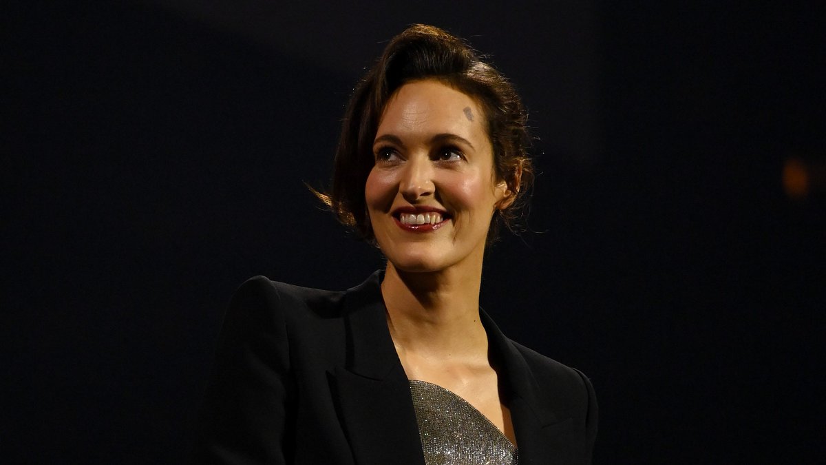 Phoebe Waller-Bridge, Mads Mikkelsen, and Director/Co-Writer James Mangold join Producer Kathleen Kennedy on stage at #StarWarsCelebration to debut the new trailer for #IndianaJones and the Dial of Destiny.