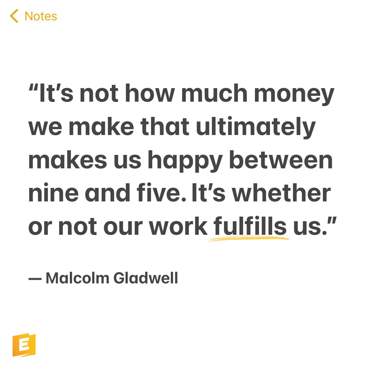 EntreLeadership's tweet photo. Do work that matters. If getting more money is your goal, you'll never feel fulfilled in your work. Do work you're passionate about, and you will feel fulfilled. Serve people well. Solve problems that your customers have.
#EntreLeadership https://t.co/4xS6CCOvka