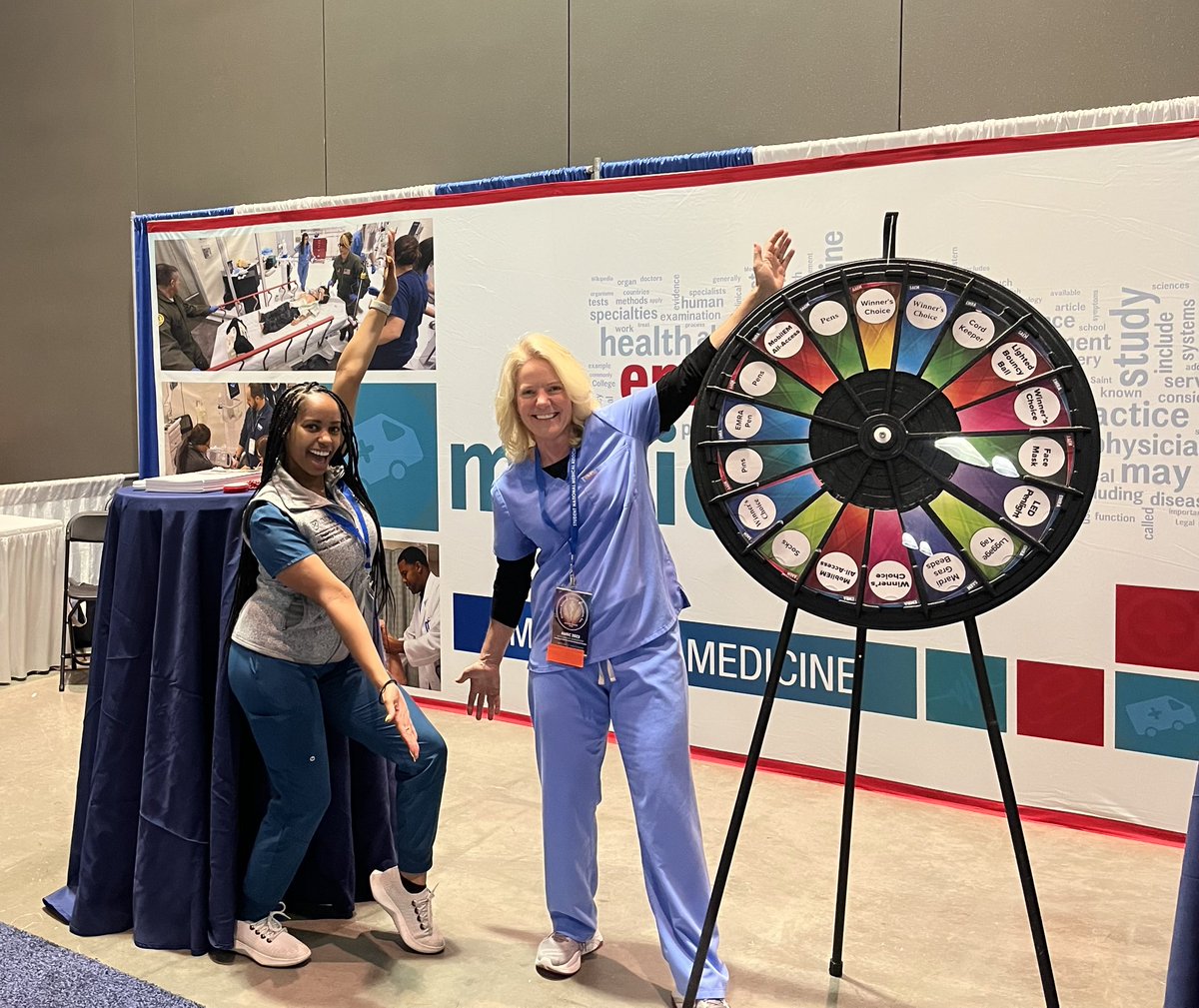 DAndrews_med's tweet image. Come learn about Emergency Medicine and spin the wheel of prizes!!
#AMEC2023 
@Elise_Lovell