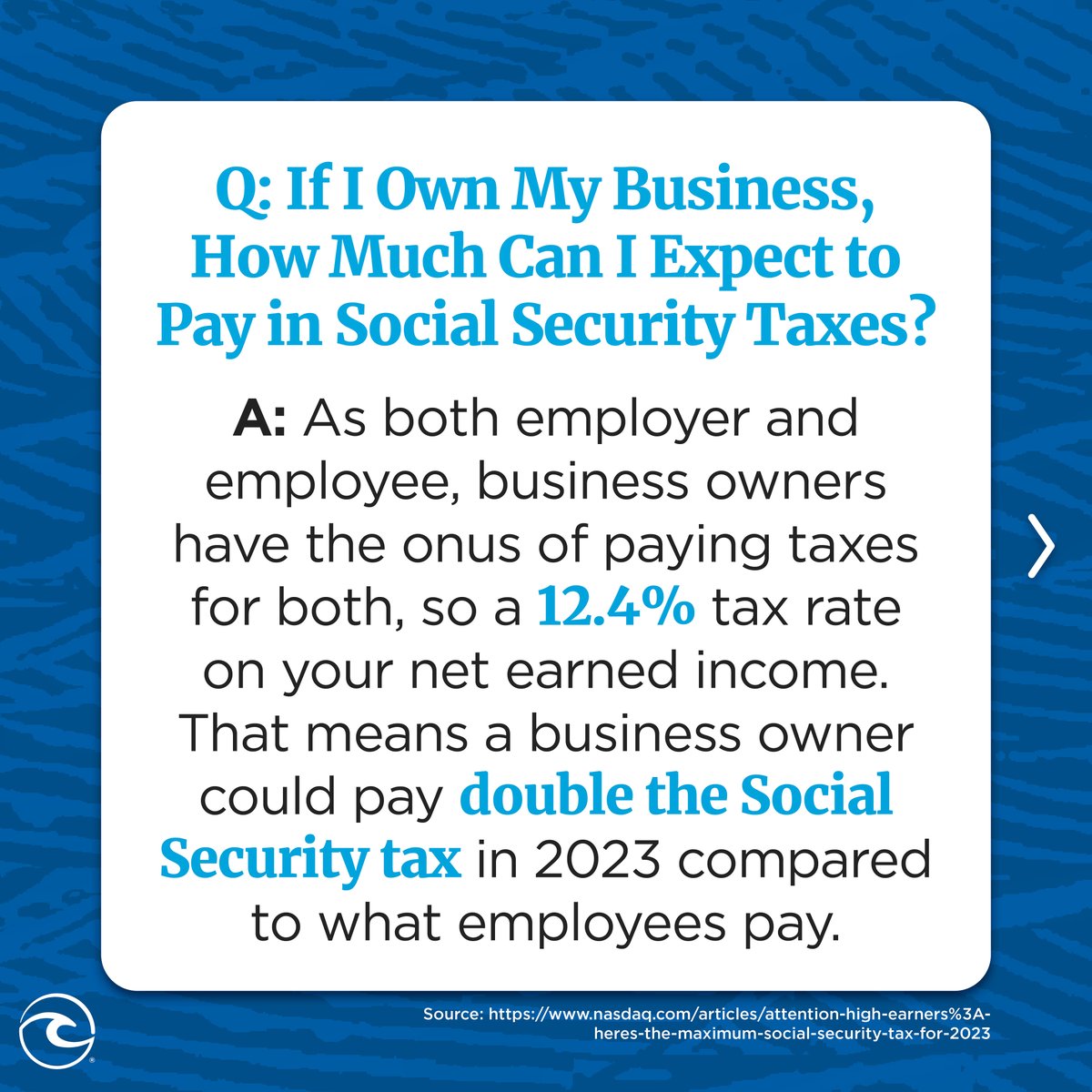 KirkChritton's tweet photo. The Social Security Administration will tax high earners on the first $160,200 of earned income in 2023, plus has upped the COLA this year to 8.7%. Get more details on the changes. #SocialSecurityMonth https://t.co/NMfbvgr0oR