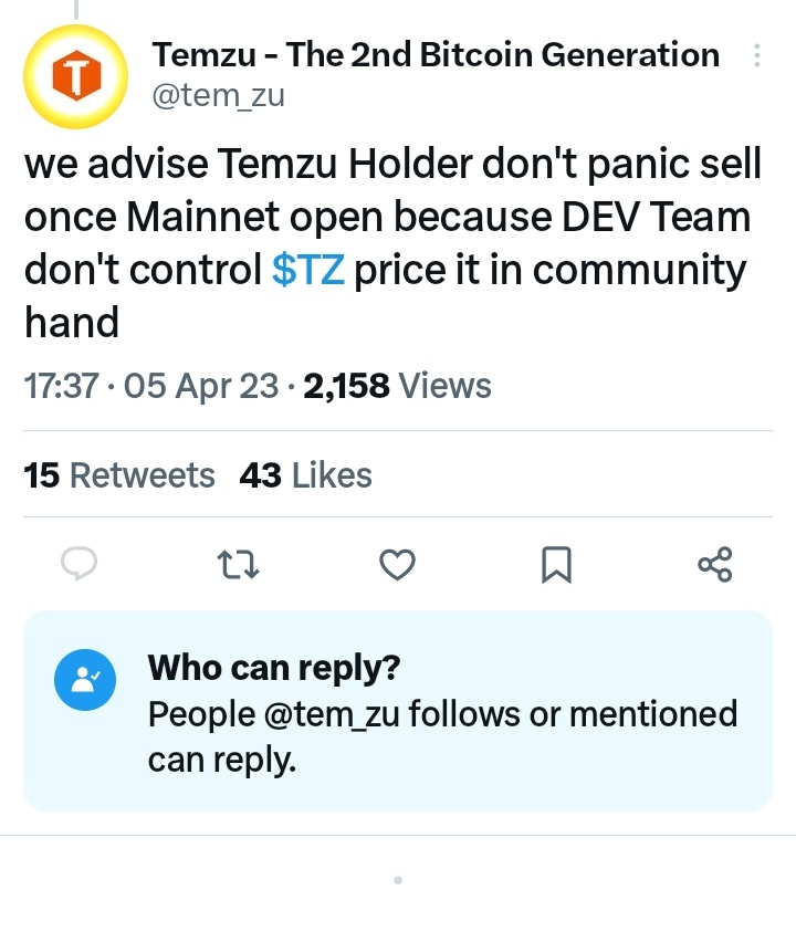 DeeperLove84's tweet photo. $TZ #Temzu #temzutoken @tem_zu can you explain this contradictory? In one post you promise,assure the community for TZ/100$, in another post you said you have no control of the TZ price. You acting lost with your posts,dissabled comments everywhere and constant App mining changes https://t.co/xlN0Wg67p7
