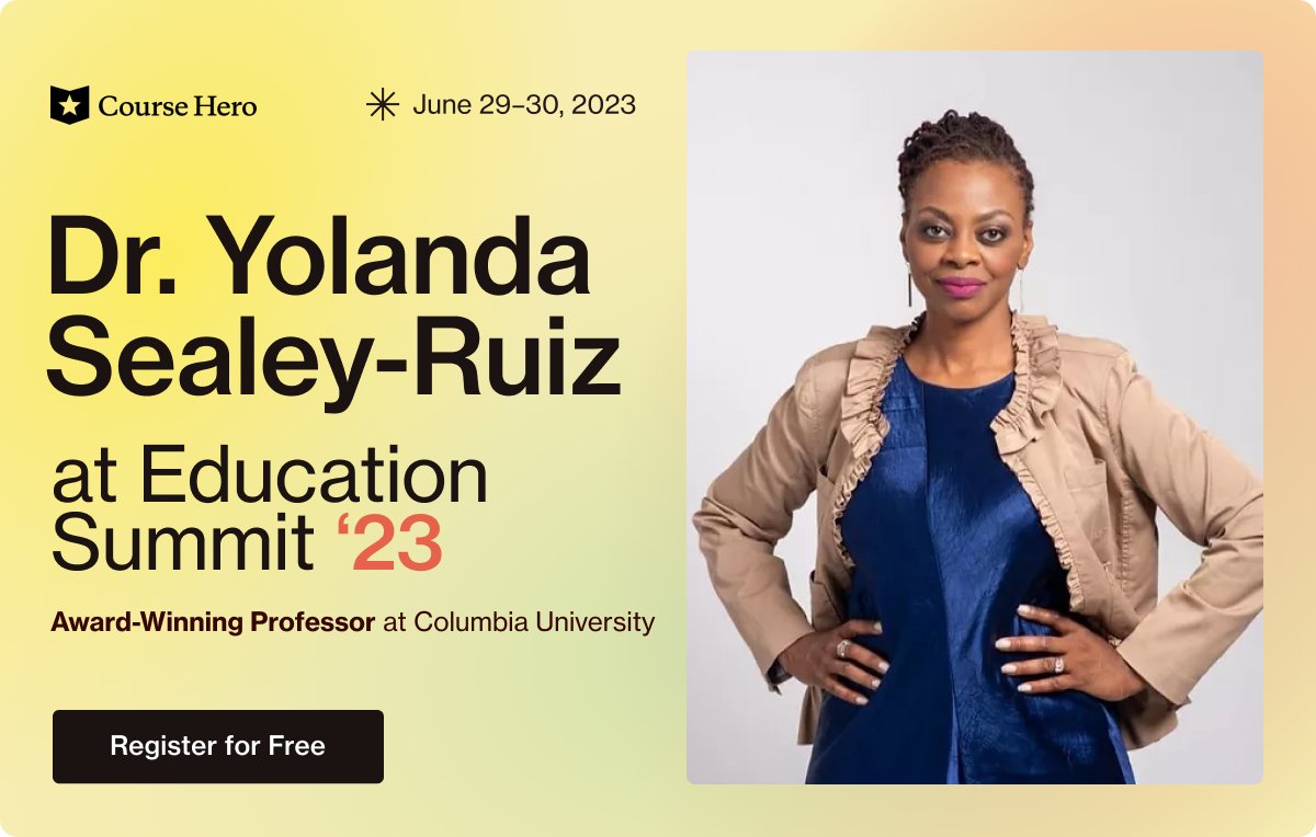 RuizSealey's tweet photo. I'm excited to be keynoting at Course Hero's Education Summit on June 30, where I'll be discussing how we can continue the critical work of fostering diversity and empathy in education. I invite you to join me for this free professional development event: https://t.co/kF5Z2yRD6V https://t.co/4AHSDh8Oqu
