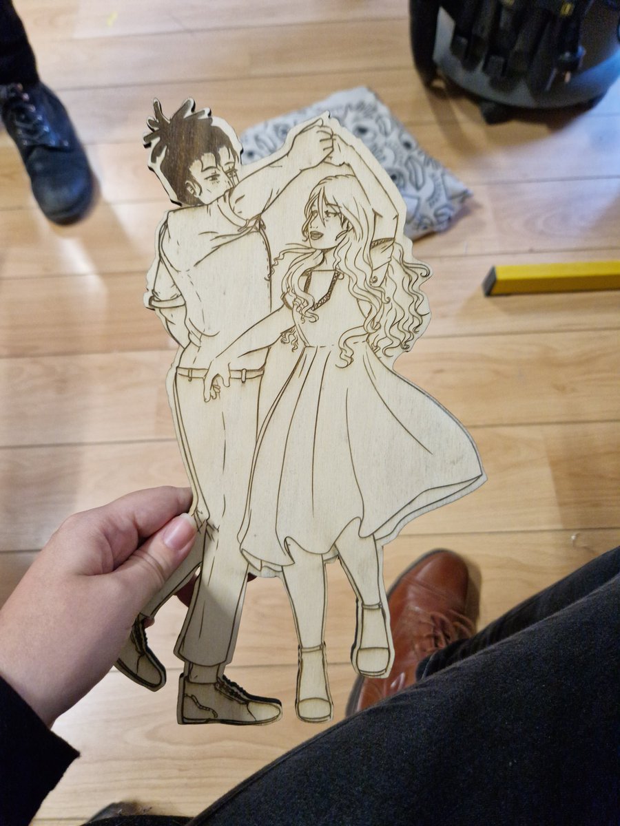 Pas mal de boulot avec la découpe laser du <a href="/fablab_corti/">Fab Lab Corti</a> en se moment 💕