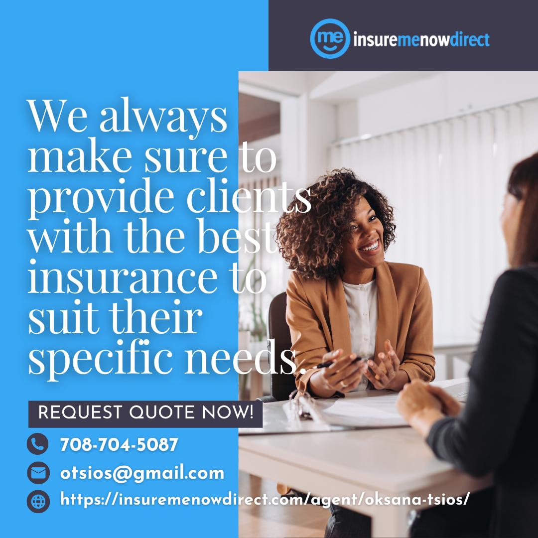 OksanaTsios's tweet image. 🏆 At INSURE ME NOW DIRECT, we believe one size doesn't fit all when it comes to insurance. 

That's why we work tirelessly to find the perfect coverage to meet your unique needs. 

#PersonalizedInsurance #InsureMeNowDirect 🔍