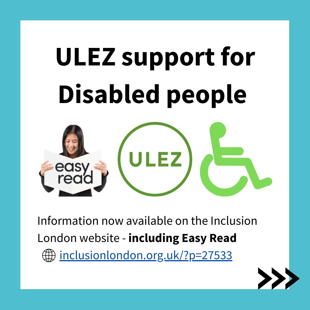 ULEZ is expanding to Greater London in August 2023. 85% of cars seen driving in Outer London already meet ULEZ standards, but if yours doesn't, there is support available.

For more details about support for Disabled people, including Easy Read, go to:
inclusionlondon.org.uk/?p=27533