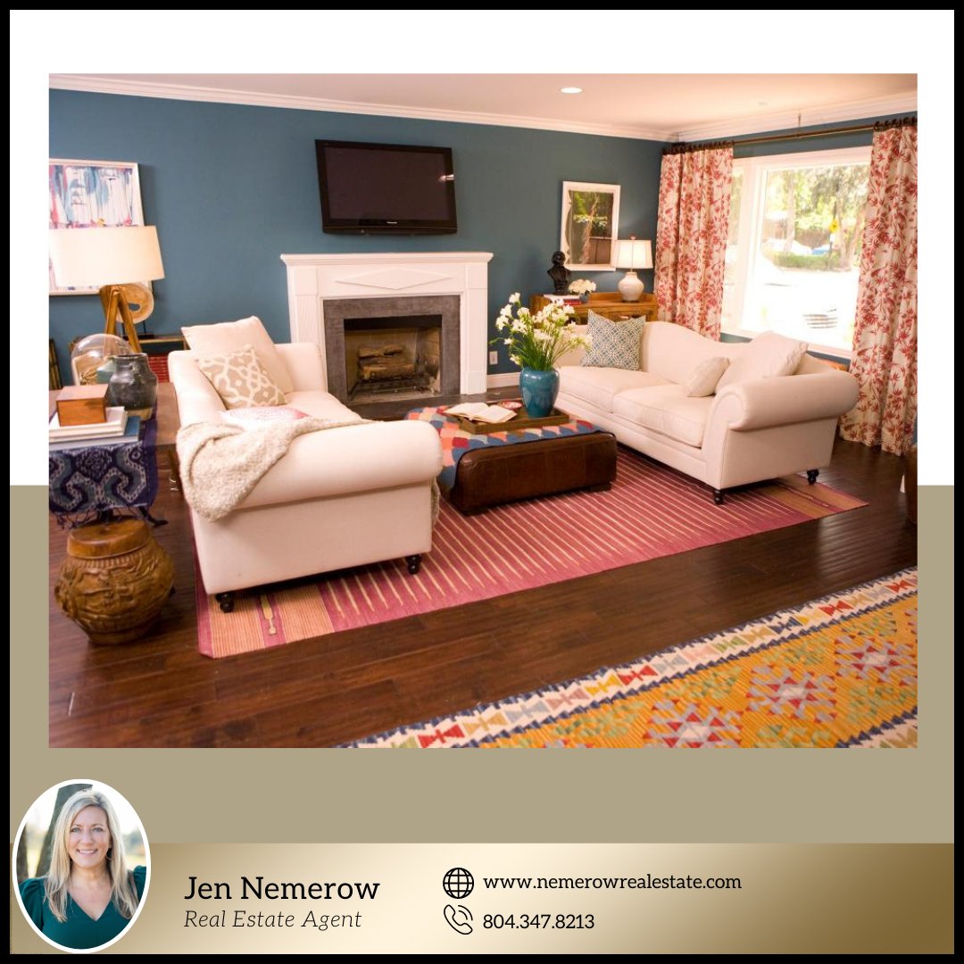 Living Room Updates: The avg resale return on living room updates is 66%. It costs ~$1,350 to stage &amp; make updates to the living room. Remember it is the details that add dollars.  #realestate #realestateagent #nemerowrealestate
