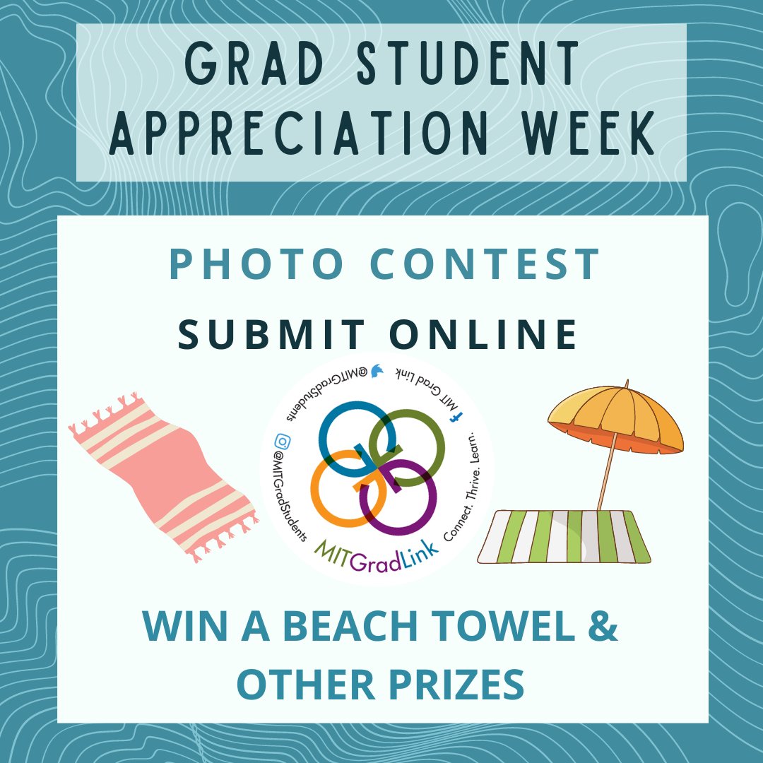 MITGradStudents's tweet photo. Reminder to submit to the Grad Student Appreciation Week 🤳 Photo Contest 📸! Submit until midnight April 9.
#GradLove
https://t.co/KKLIJTLCDz https://t.co/opPEz8Do4u