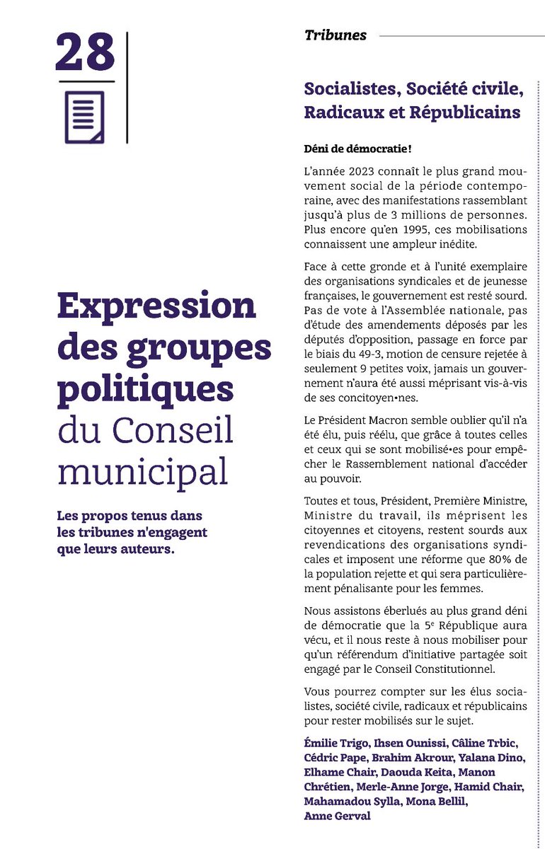 Et La Tribune de notre groupe politique qui revient sur cette insupportable réforme des retraites 🤬 
<a href="/CTrbic/">Câline Beaugé Trbić</a> @Tony_Di_Martino <a href="/pape_ps/">PAPE PS</a> <a href="/MonaKHEZAMI/">Mona KHEZAMI</a> <a href="/DaoudaKEITA1/">Daouda   KEITA</a> <a href="/bagnolet_ps/">PS Bagnolet</a>