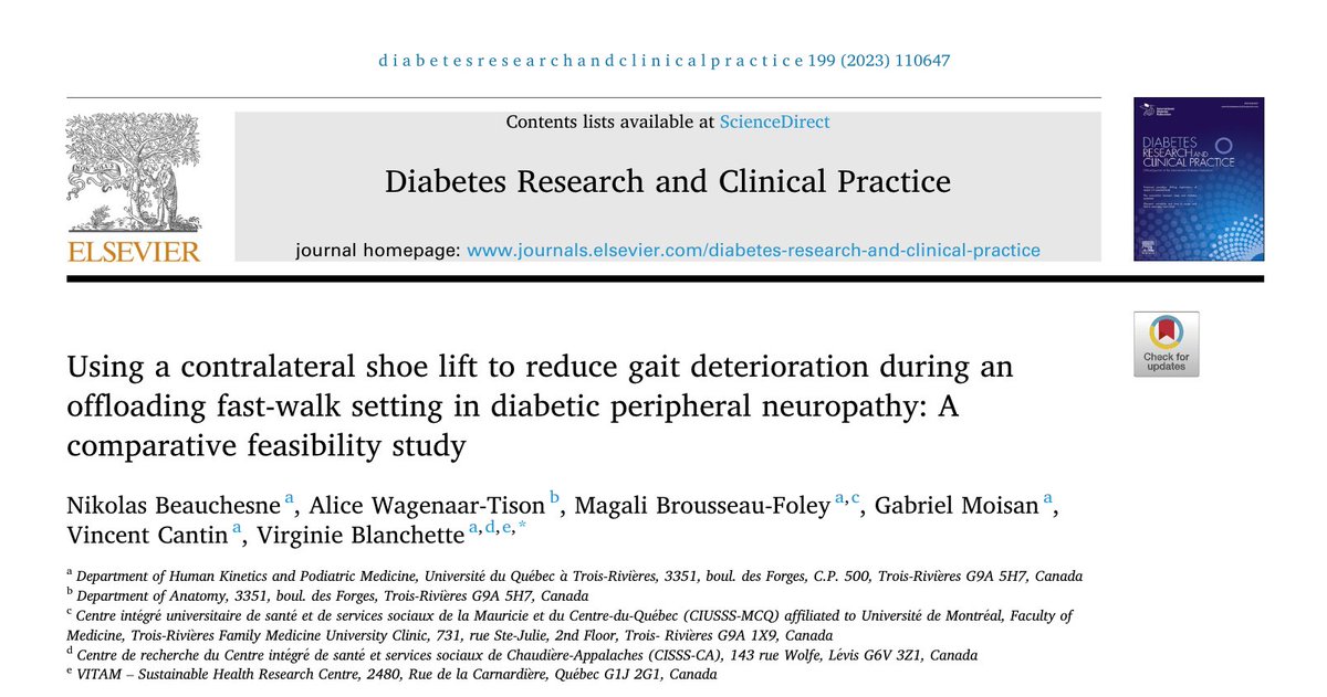 Virginie Blanchette, BSc, MSc, DPM, PhD 🇨🇦 (@virginiephd_pod) on Twitter photo Last publication of our team and proud of the work of Dr. Nikolas Beauchesne, podiatrist who obtained his MSc!
sciencedirect.com/science/articl…
#ActAgainstAmputation
<a href="/ReseauRisuq/">RISUQ</a> <a href="/UQTR/">UQTR</a> <a href="/DiabeticFootCa/">Diabetic Foot Canada</a> <a href="/DiabetesCanada/">Diabetes Canada</a> <a href="/PodiatryCanada/">PodiatryCanada: Canadian Podiatric Medical Assn</a> <a href="/ALPSlimb/">ALPS (American Limb Preservation Society)</a>
<a href="/gab_moisan/">Gabriel Moisan</a> <a href="/cantin_v/">Vincent Cantin</a> <a href="/VITAM_sante/">VITAM</a> Last publication of our team and proud of the work of Dr. Nikolas Beauchesne, podiatrist who obtained his MSc!
sciencedirect.com/science/articl…
#ActAgainstAmputation
<a href="/ReseauRisuq/">RISUQ</a> <a href="/UQTR/">UQTR</a> <a href="/DiabeticFootCa/">Diabetic Foot Canada</a> <a href="/DiabetesCanada/">Diabetes Canada</a> <a href="/PodiatryCanada/">PodiatryCanada: Canadian Podiatric Medical Assn</a> <a href="/ALPSlimb/">ALPS (American Limb Preservation Society)</a>
<a href="/gab_moisan/">Gabriel Moisan</a> <a href="/cantin_v/">Vincent Cantin</a> <a href="/VITAM_sante/">VITAM</a>