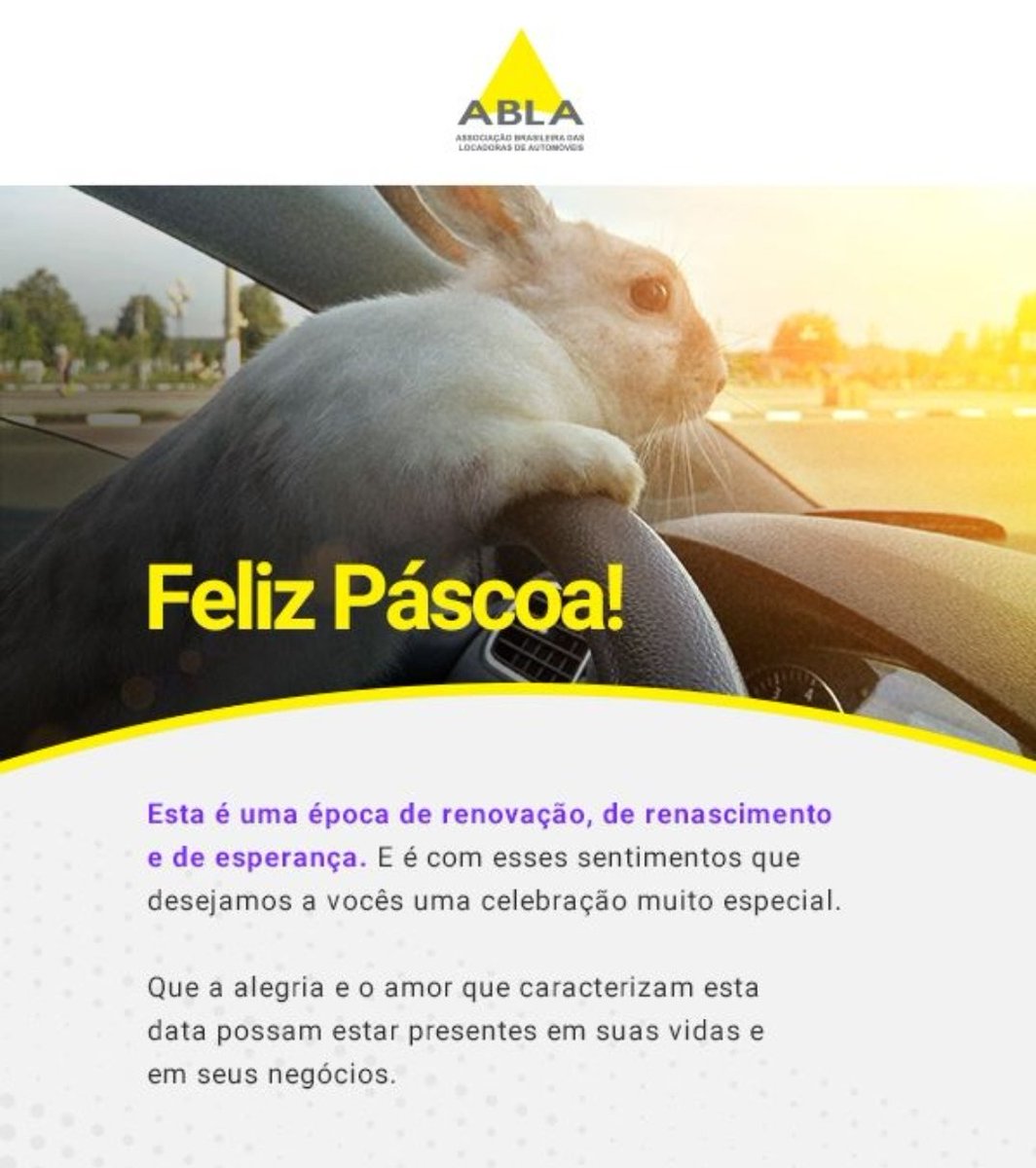 Abla_br's tweet image. 📌 Associação Brasileira das Locadoras de Automóveis
🖥️ abla.com.br
📞 (11) 5087-4100 (SP - Capital) / 0800 777 4200 (outras localidades)
#ABLA #LocadoradeVeículos #LocaçãoVeículos #Associação #Associados #associadoABLA #AssociaçãoBrasileiradeLocadorasdeAutomóveis