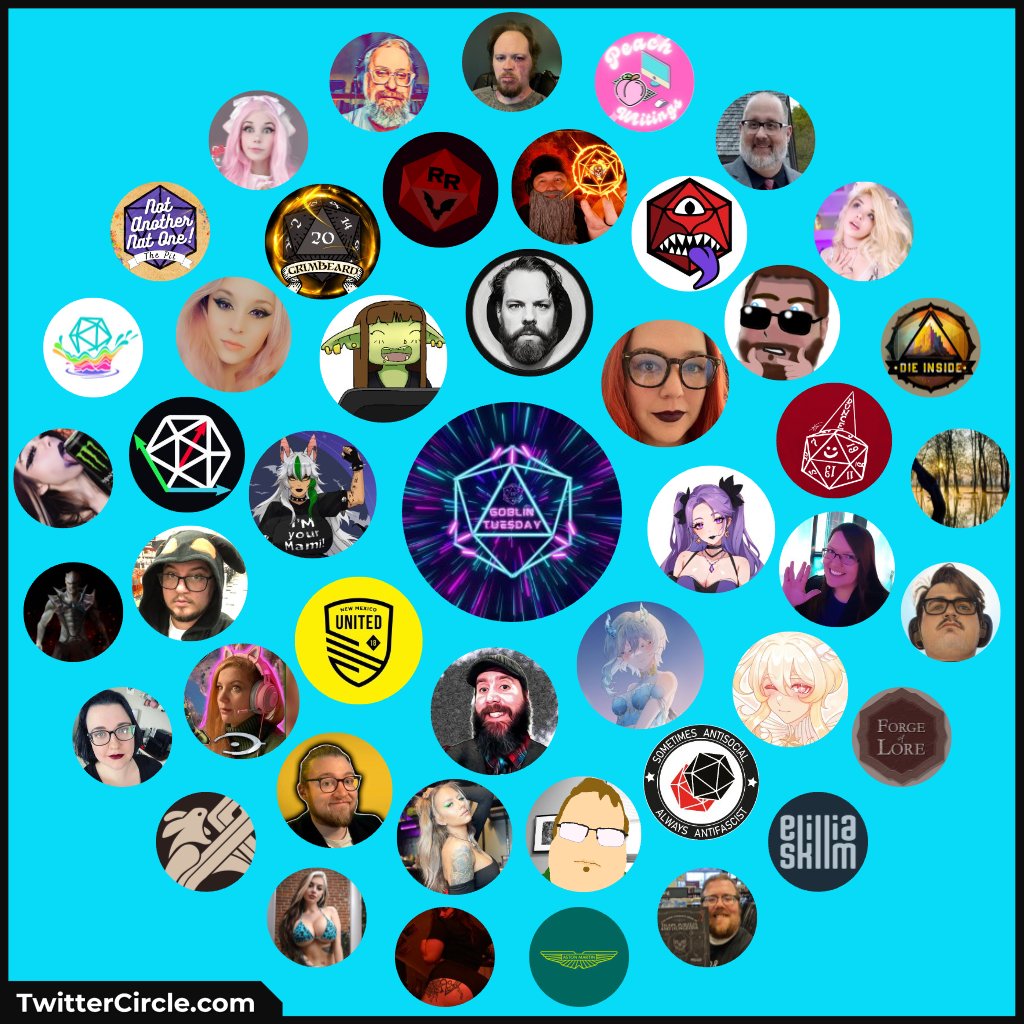 goblin_tuesday's tweet photo. Look at these amazing peeps here?!!? Some awesome #artists , #gamers , #contentcreators , #ttrpg runners just awesome peeps all around https://t.co/v5Qtrs99bR