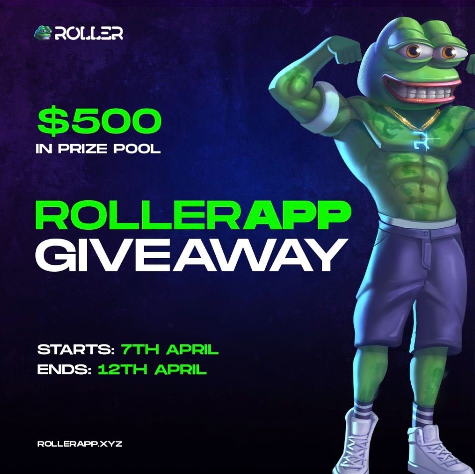roller_app's tweet photo. #Giveaway time, Frogsters!

Are you ready to jump into our Beta testing?🎲
To make things even more exciting, we've decided to give away $500 worth of $ETH to five lucky🐸

To enter simply 
-like &amp; RT
-follow us @roller_app 
-join https://t.co/MVarU2ug3v

 $ROLL #ArbitrumToken https://t.co/bKNcr8IyDF