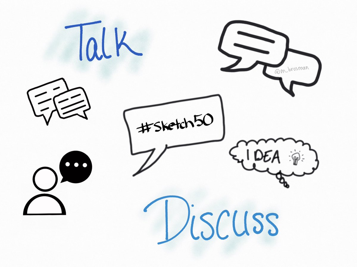 @sketch_50 Talk and Discuss for Day 6 #TodayISketchnotEd #sketch50