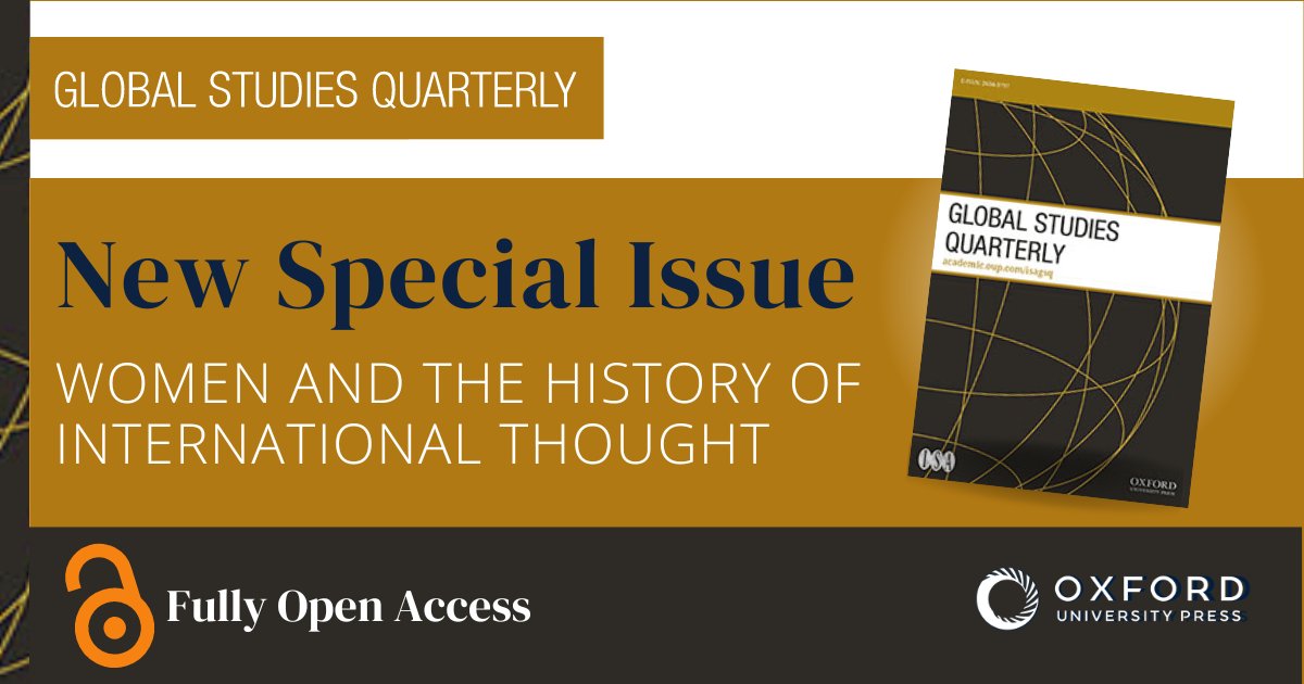OxfordJournals's tweet photo. A new, interdisciplinary special issue from #OpenAccess @GSQ_Journal features 13 articles exploring and reevaluating gendered and racialized visions of international relations throughout history and today. @leverhulmewhit 

Read the Introduction now: https://t.co/V7NDOMQIpM https://t.co/jiV9elhB9S