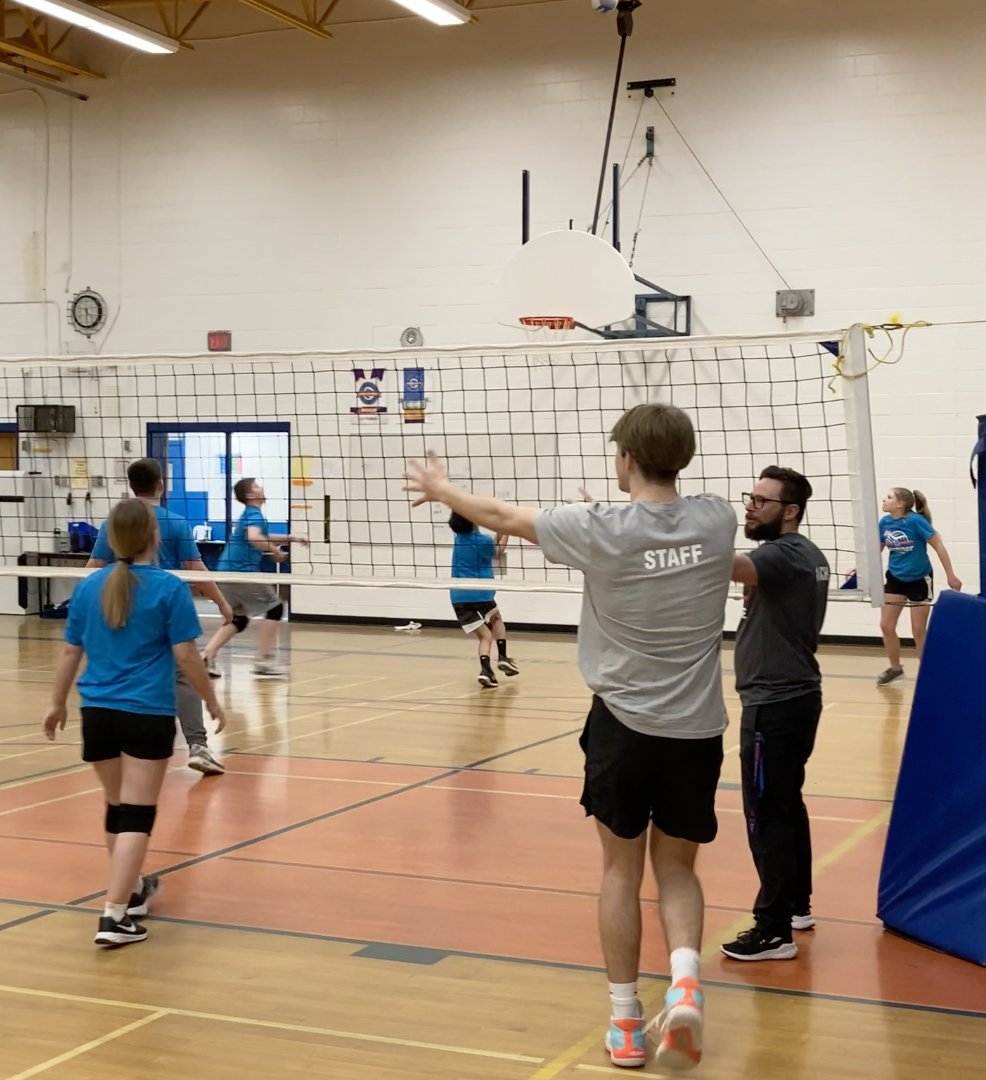 We're not sure if our student leaders, the elementary kids, or we the staff are having more fun, but our Jr. Blazers Volleyball program is going better than we could have ever imagined.  Fantastic students to work with!  <a href="/TruedellPS_LDSB/">Truedell PS</a> <a href="/CatWoodsES_LDSB/">Cataraqui Woods ES</a> <a href="/BayridgePS_LDSB/">Bayridge PS</a>