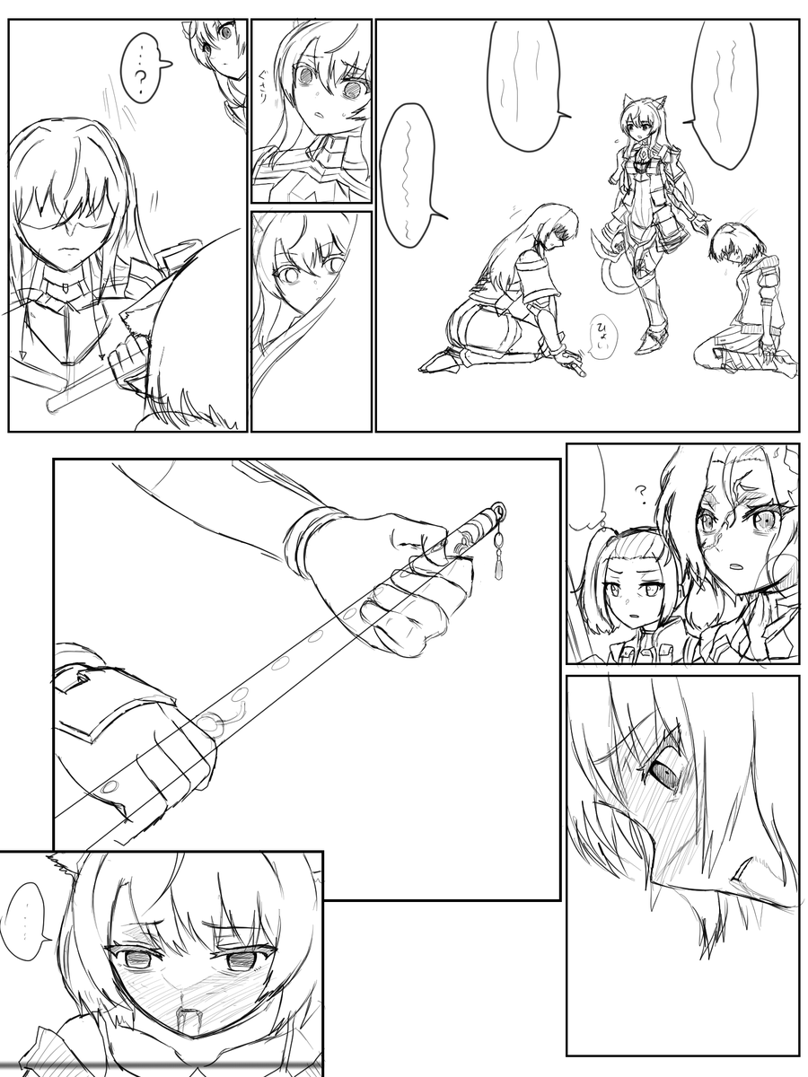エムブレイドWIP 雑なラフ
エックスは諸事情で素顔全開です。そろそろ可哀想な方が入れ替わるのも時間の問題ですぞ。
#ゼノブレイド3 