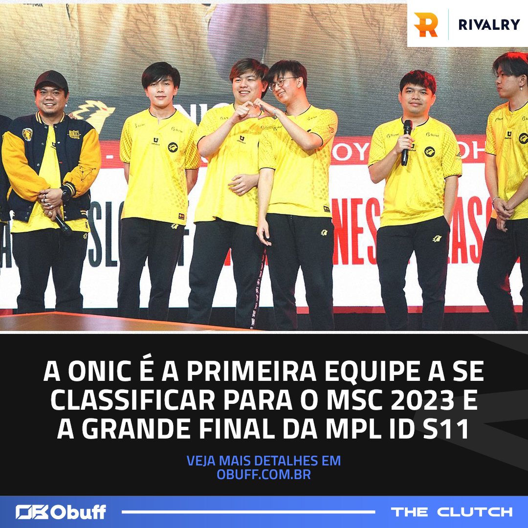 OBufff's tweet photo. Onic venceu Alter Ego por 3-0 e está garantida na Grande Final da MPL ID Season 11 e no MSC 2023.

Alter Ego e Evos Esports disputam vaga no sábado às 08:30 no horário de Brasília.

#mplids11 #mlbbesports #mobilelegendsbangbang #onicesports #MSC2023 https://t.co/4A1p9myOKW