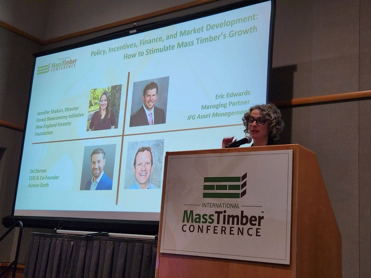 MassTimberAtMSU's tweet image. A #Michigan highlight at @MassTimberConf: Sidney Filippis of @synecdochedesig spoke on #masstimber Southtown project in @AnnArbor on a panel re working w/ #buildingcode officials. And @SandraLupien moderated a panel on #policy, #finance, and other ways to advance mass timber.