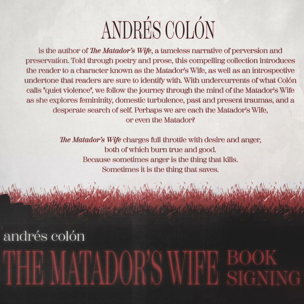 We have two author events for you this Saturday, April 8th.

Andrés Colón will be at the Beavercreek OH, Barnes and Noble for a signing.

Dylan Webster will be at the Peoria, AZ, Barnes and Noble for a reading and book signing. 

#barnesandnoble #booksigning #bookishevent