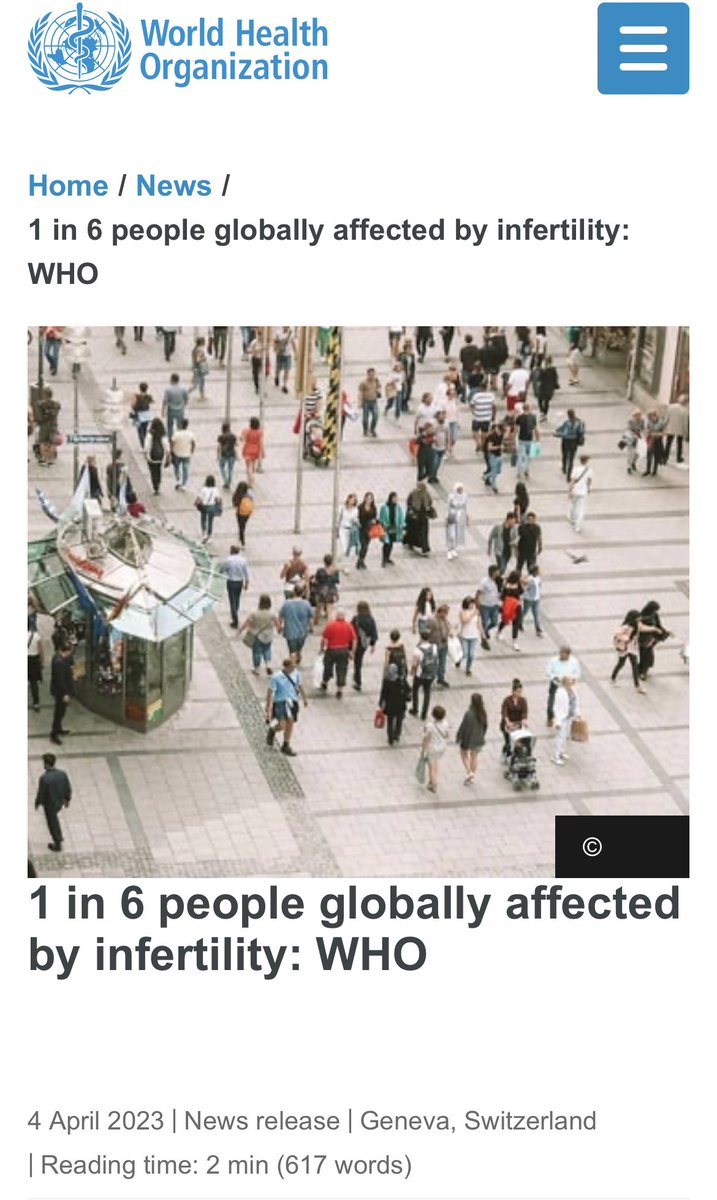 Eyaaaad's tweet image. منظمة الصحة العالمية: سُدس العالم أصبحوا مصابين بالعُقم.