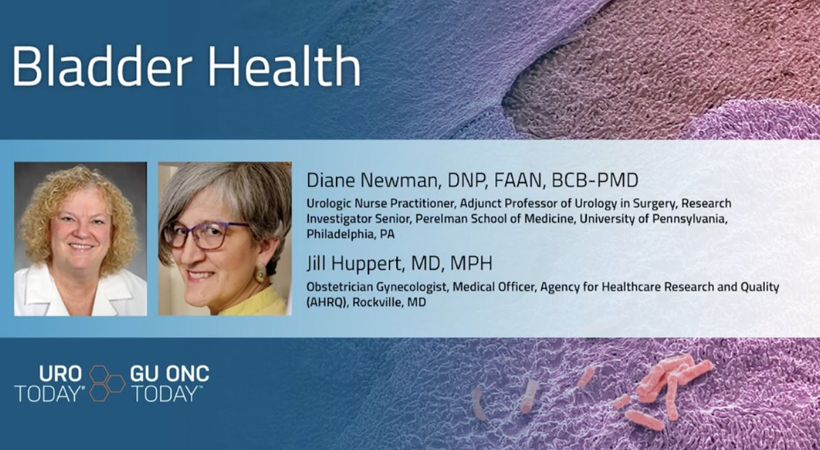 urotoday's tweet photo. The #EvidenceNOW Initiative: Managing urinary #incontinence. Jill Huppert, MD, MPH @AHRQNews joins @DrDianeNewman @PennUrology to discuss this initiative in a conversation on UroToday. #WatchNow > https://t.co/eOjuZcGGdU https://t.co/w5KnAdA89w