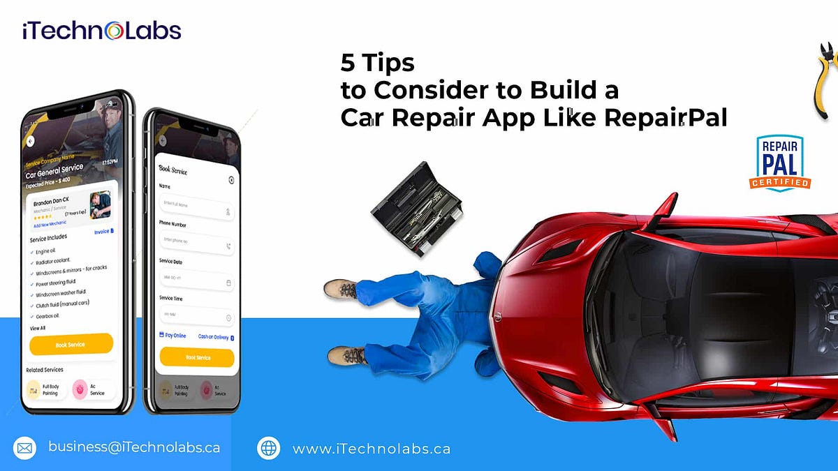 5 Tips to Consider to Build a Car Repair App Like RepairPal bit.ly/3KHyJ35