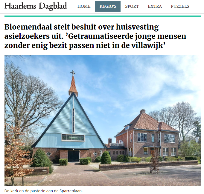 Zolang als er een kerk staat in deze villawijk past iedereen er. Ook getraumatiseerde jonge mensen zonder enig bezit. #goedevrijdag