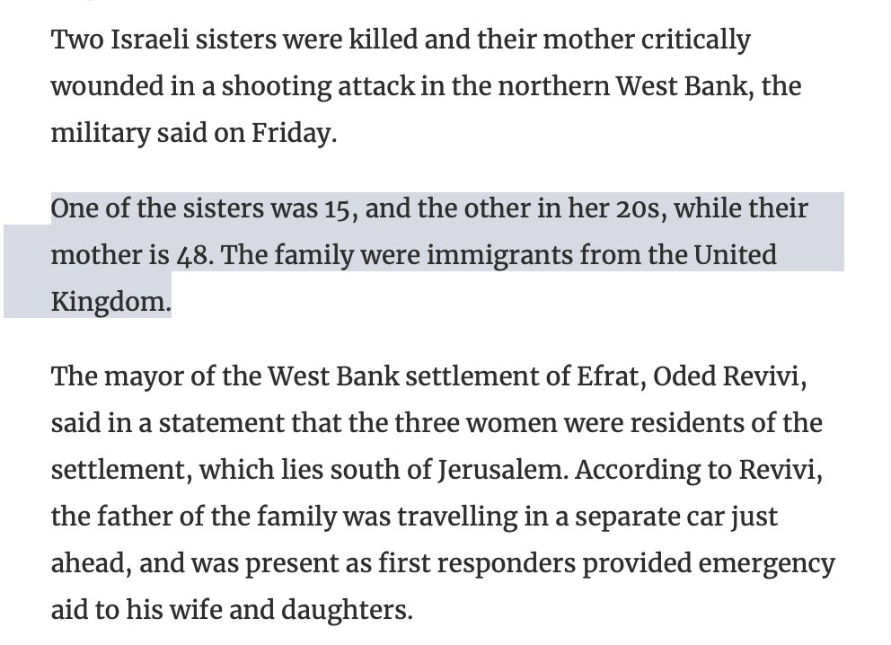 AliAbunimah's tweet photo. The two settlers killed today in the occupied West Bank were part of a family of colonizers from Britain. Britain is a safe and pleasant country (mostly). There was no need for them to come to Palestine and be used as human shields by the apartheid regime. https://t.co/Nvv3yCtV72 https://t.co/pPKCwtRMsB