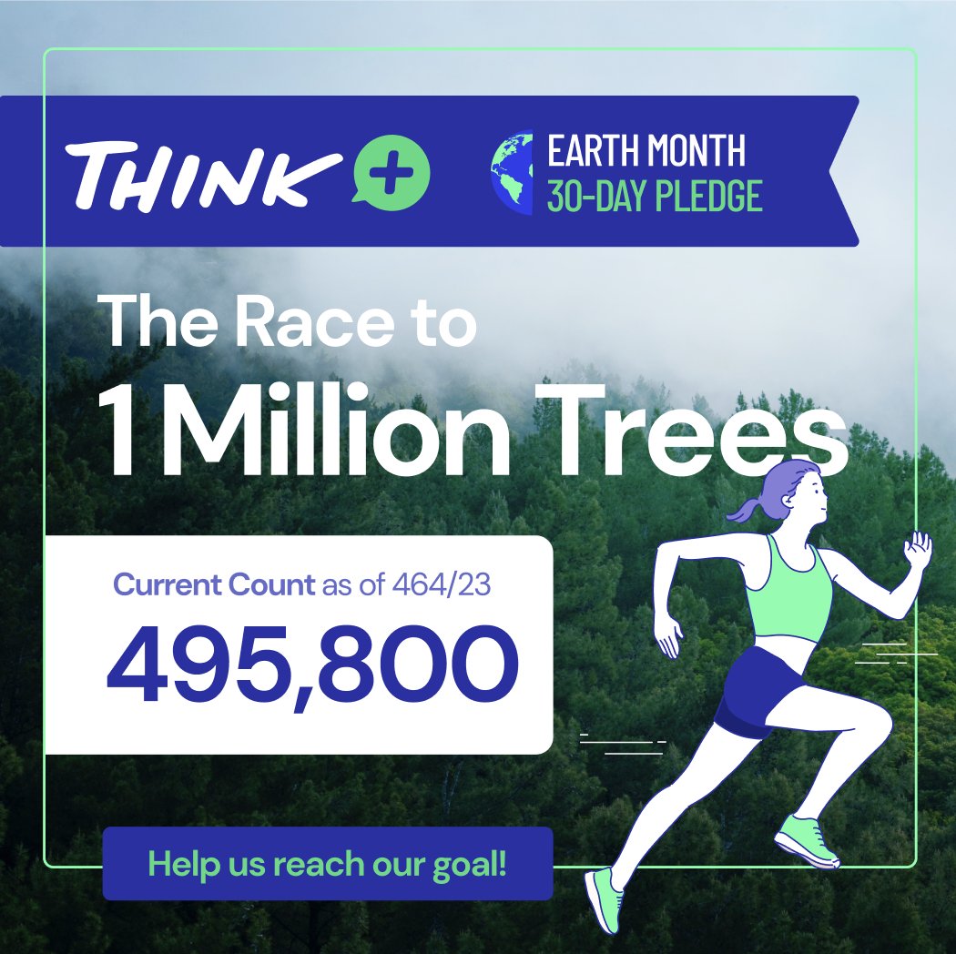 ThinkEnergyPlus's tweet photo. It's been a week since we started the race to protect 1 million trees in partnership with One Tribe. 

Today we are that much closer to our goal!

#Thinkenergy #racetoprotect1milliontrees https://t.co/AyKz4EqlAc