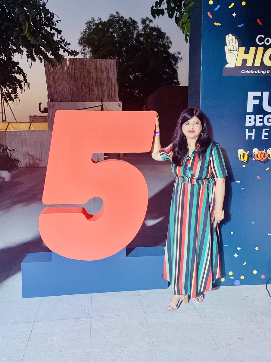 Sevashree's tweet photo. "Happy 5th Birthday to @CoinDCX! 🎉🎂🎈🚀 Congratulations on reaching this milestone. Here's to many more years of success and innovation.    High 5 to @smtgpt @nrjkhandelwal and the incredible team! 🎉🎂🎈#CoinDCXTurns5 #Crypto #India #Innovation #Web3 https://t.co/msqV63myzP