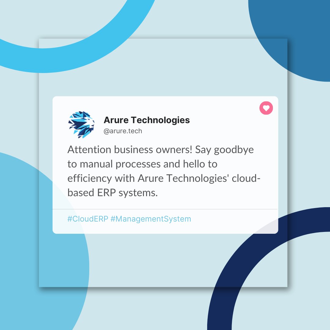 Aruretech's tweet photo. Revolutionize your business with Arure Technologies' cutting-edge solutions. Streamline operations, boost productivity, and enhance your bottom line.

🌐 https://t.co/adVuwAxLL2
☏ +92 306 690 2126 | +1 (858) 463 4405 #Industry 

#ERP #Business #CuttingEdge #Innovation #Industry https://t.co/UqttYRhJrF