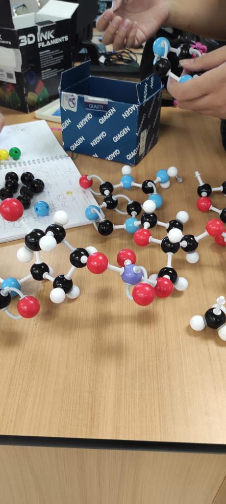 ICBUTALCA1's tweet photo. Hoy estudiantes de cuarto año en clase de Bioinformática Estructural pudieron conocer diferentes estructuras utilizando un kit molecular que representa átomos y enlaces.

#SomosUTalca
#UTalca 
#IngenieriaCivilenBioinformática 
#ICBUTalca
#Bioinformática
#Bioinformaticautalca https://t.co/RqAVzxYhSr