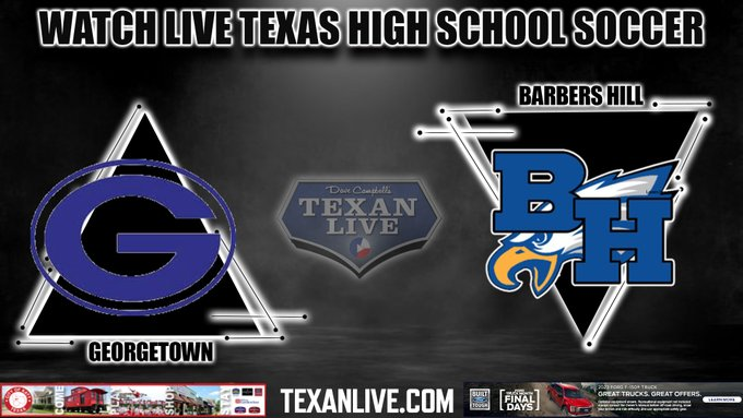 dctffootball's tweet photo. @GHS_EagleSoccer GIRLS REGIONAL SEMIFINALS
WATCH THIS PLAYOFF GAME LIVE
Barbers Hill vs Georgetown
Friday 4/7/2023
Coverage begins at 11AM
For the Live Link click here: https://t.co/qe4djnSQpk https://t.co/vS4Q1QNi0q